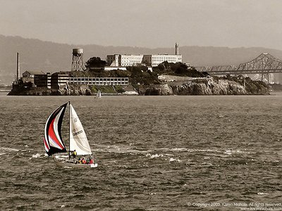 sailing past alcatraz