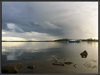 Leaving boat