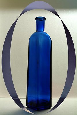 The Blue Bottle with Graphic Effect