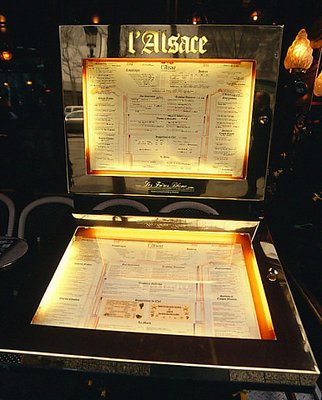 French Menu