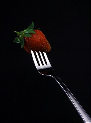 Strawberry on A Fork