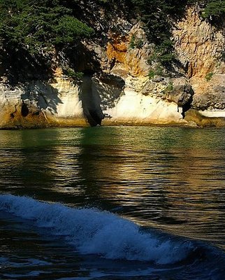 Dappled beach.