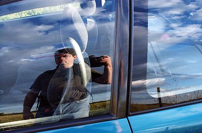 Self-portrait on my car