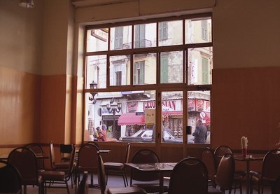 Empty restaurant in Alaxandria in Egypt