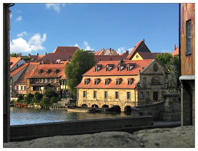 Bamberg - morning view of the riverside