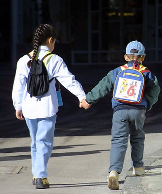 Heading to school