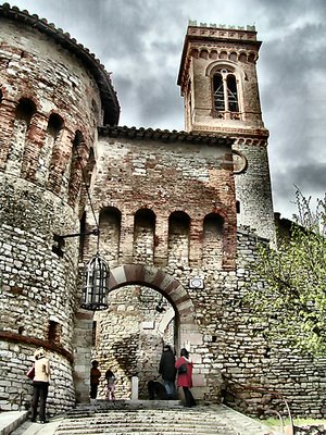 The old gate of Corciano. Umbria. Italy.