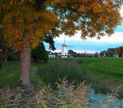 Mill in Autumn Landscape