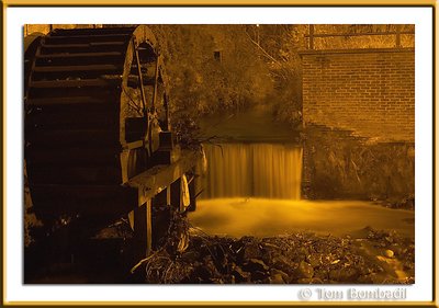 Watermill by night