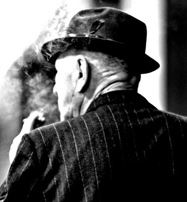 old guy smoking