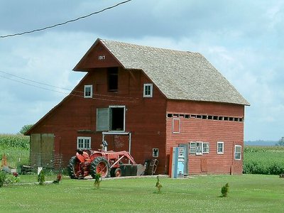 Old Red Barn In Iowa