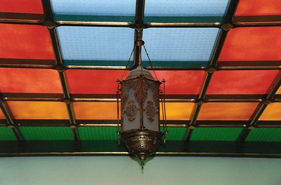 Glass coloured ceiling