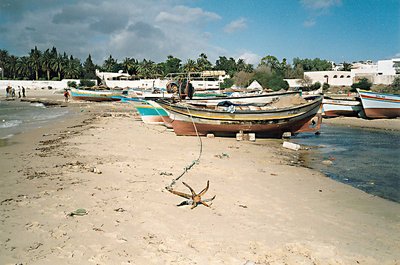 Boats on a stormy day