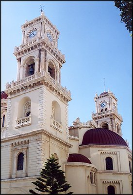 Agios church towers