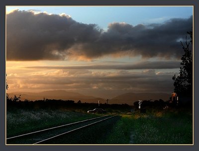 The railcrossing..late afternoon