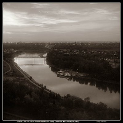 Sunrise Over North Saskatchewan River