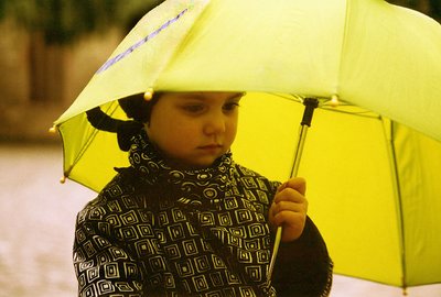 Little lady under umbrella