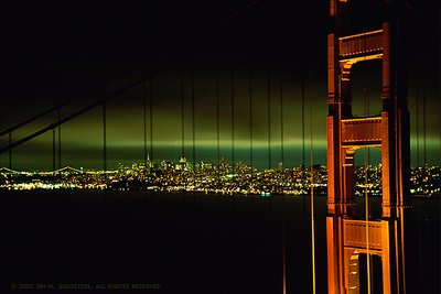 San Francisco & GG Bridge at Night