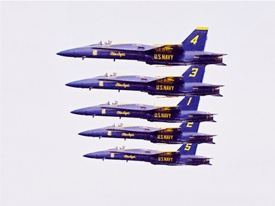 blue angles stacked