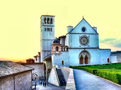 Assisi at the sunset