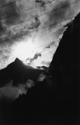 mountains in B&W